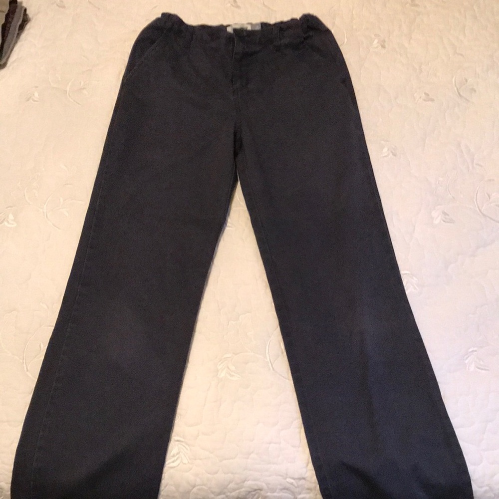 Boys’ flat front casual pants in Navy - Size 18